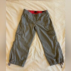 Tommy Hilfiger Red and Olive Inner Waistband Detail Capri or Cropped Pants